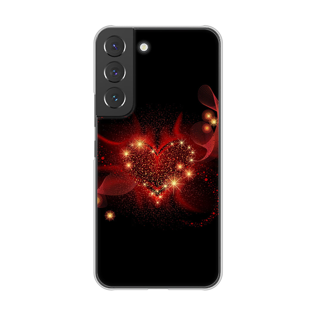 Galaxy S22 SC-51C docomo 高画質仕上げ 背面印刷 ハードケース きらめきハート