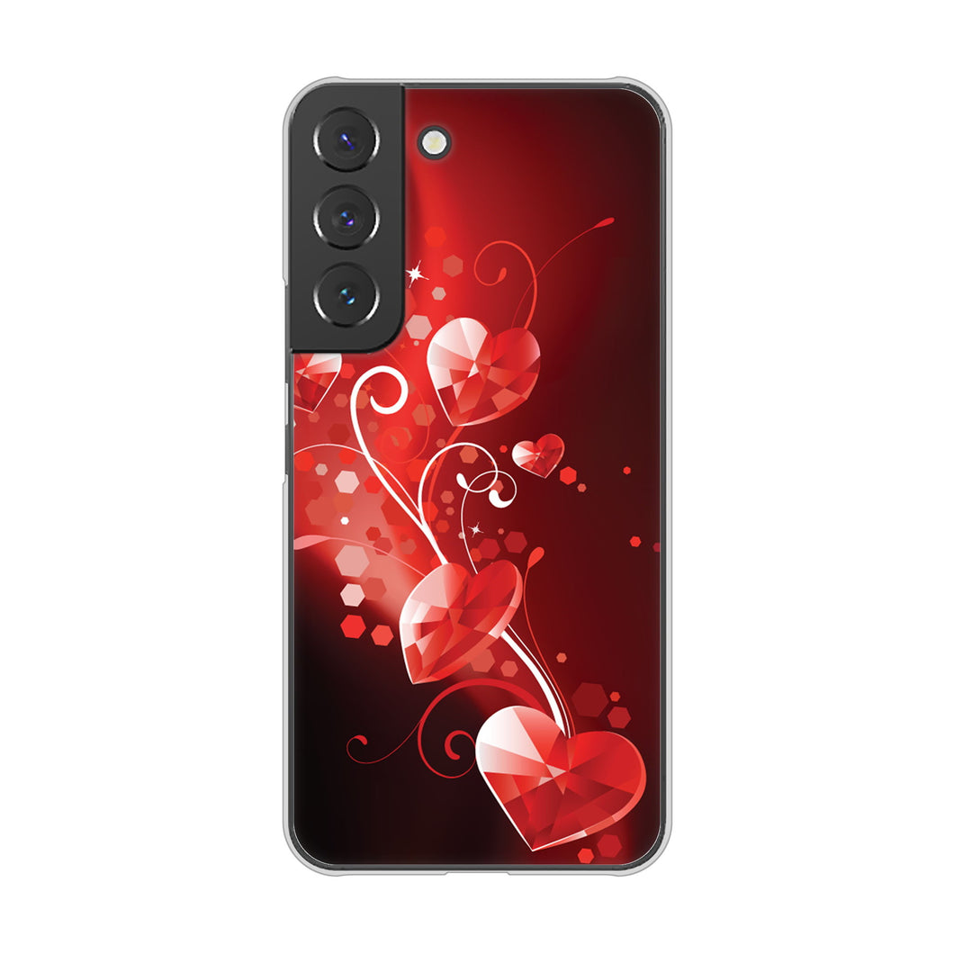 Galaxy S22 SC-51C docomo 高画質仕上げ 背面印刷 ハードケース きらめきハート