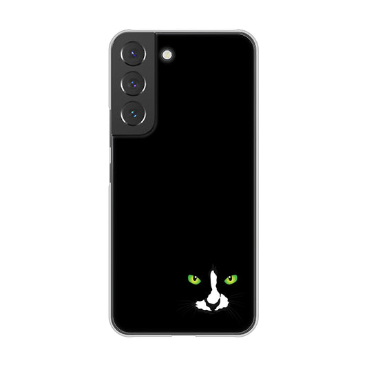 Galaxy S22 SC-51C docomo 高画質仕上げ 背面印刷 ハードケース 【398 黒ネコ】