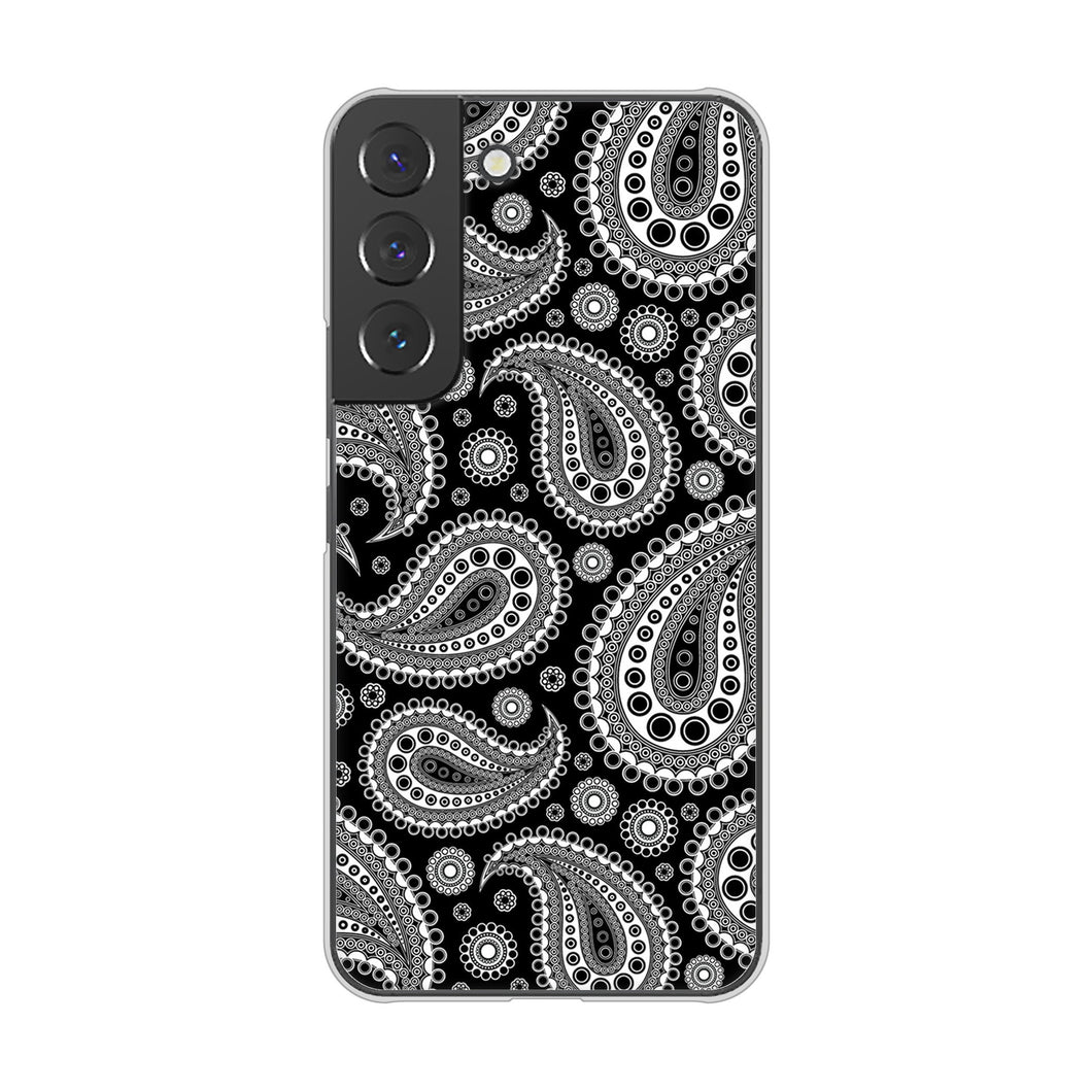 Galaxy S22 SC-51C docomo 高画質仕上げ 背面印刷 ハードケース ペイズリー