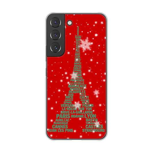 Galaxy S22 SC-51C docomo 高画質仕上げ 背面印刷 ハードケース 【527 エッフェル塔red-gr】