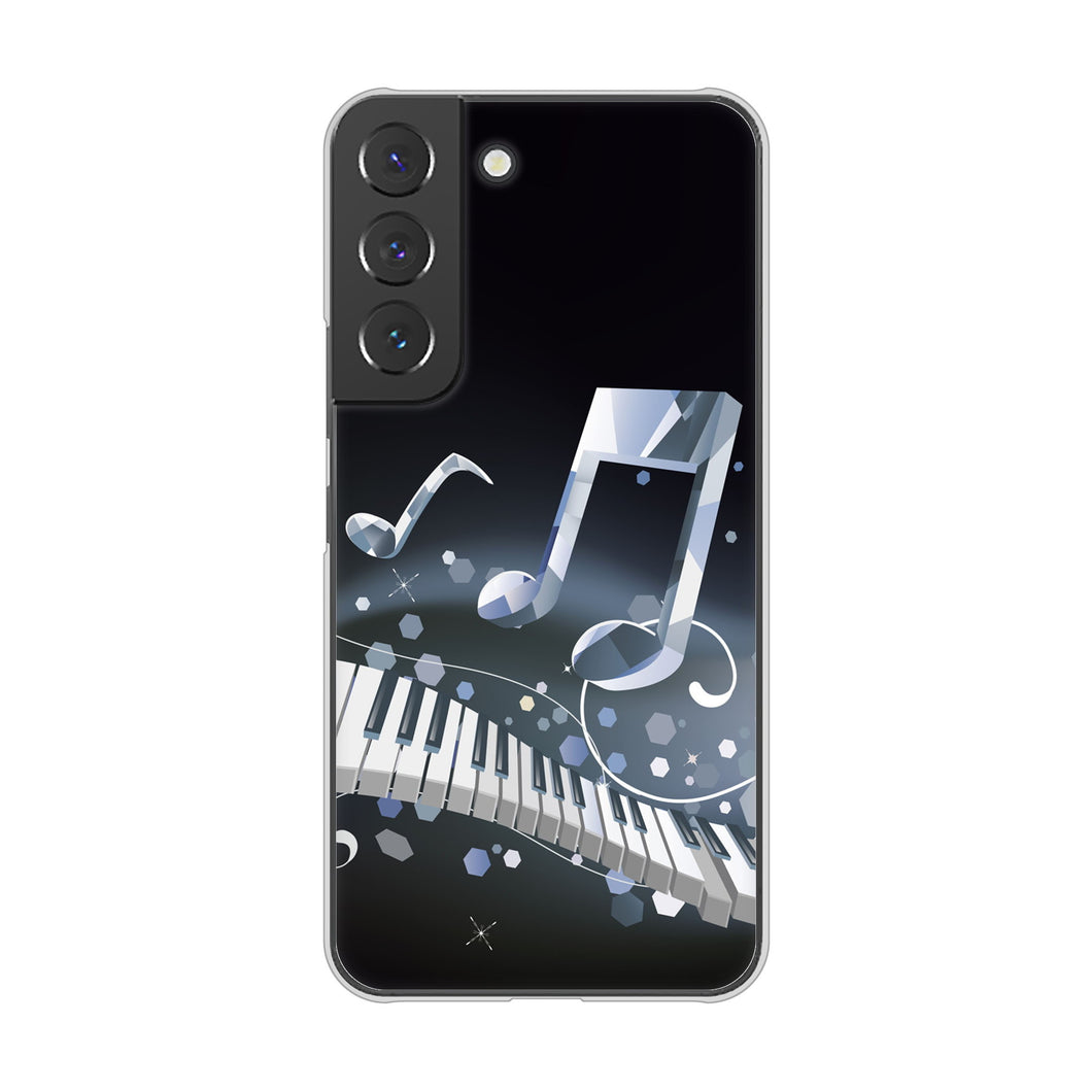 Galaxy S22 SC-51C docomo 高画質仕上げ 背面印刷 ハードケース 音符