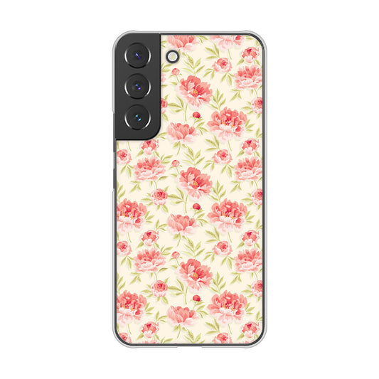 Galaxy S22 SC-51C docomo 高画質仕上げ 背面印刷 ハードケース 北欧の小花