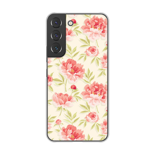 Galaxy S22 SC-51C docomo 高画質仕上げ 背面印刷 ハードケース 北欧の小花