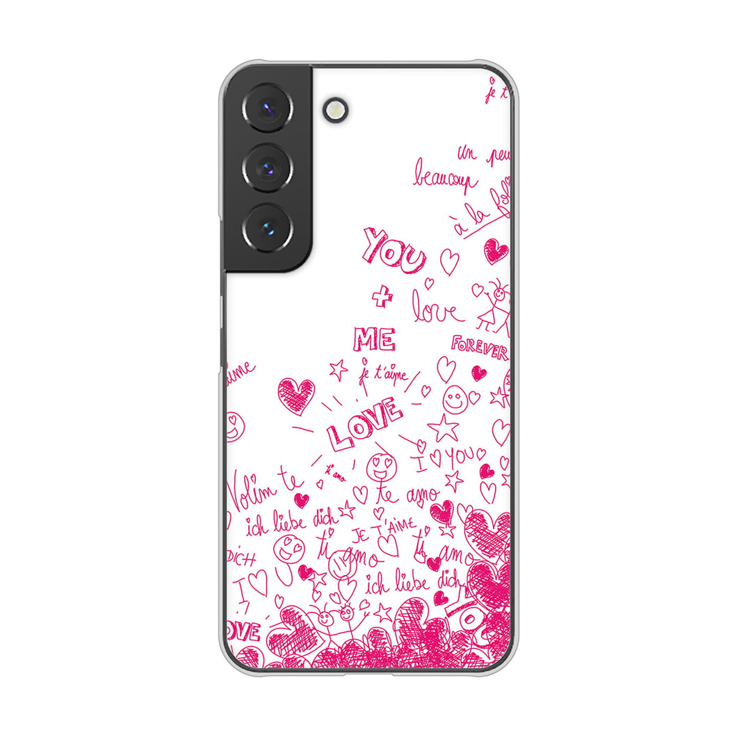 Galaxy S22 SC-51C docomo 高画質仕上げ 背面印刷 ハードケース プリティハート