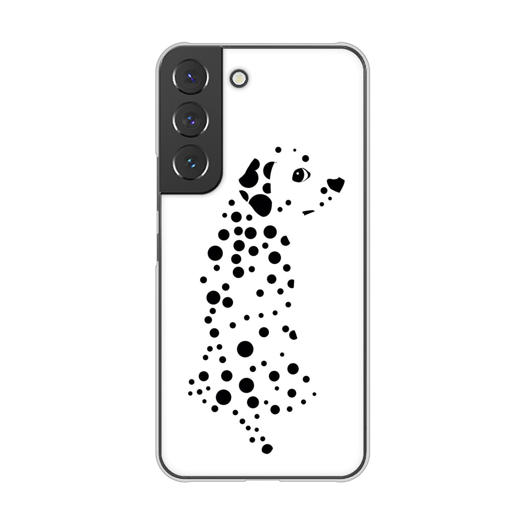 Galaxy S22 SC-51C docomo 高画質仕上げ 背面印刷 ハードケース 【1038 振り向くダルメシアン(WH)】