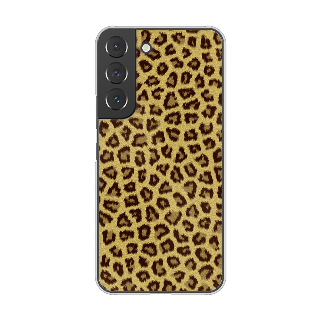 Galaxy S22 SC-51C docomo 高画質仕上げ 背面印刷 ハードケース ヒョウ柄ベーシックS