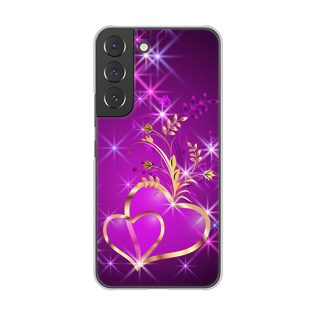 Galaxy S22 SC-51C docomo 高画質仕上げ 背面印刷 ハードケース きらめきハート