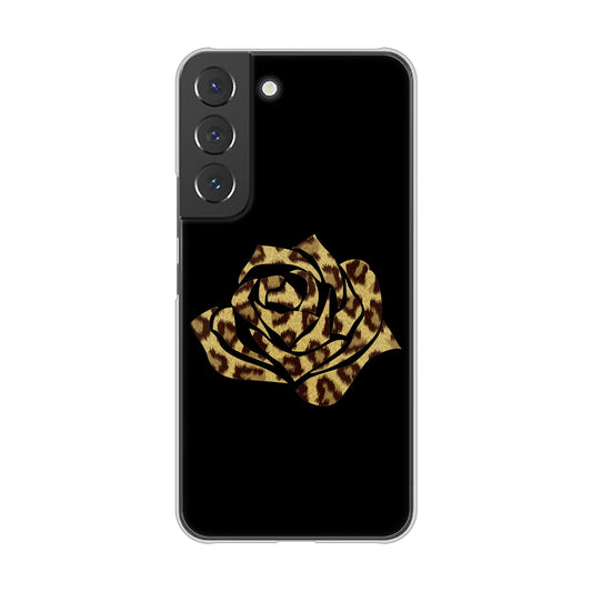 Galaxy S22 SC-51C docomo 高画質仕上げ 背面印刷 ハードケース 【1184 ヒョウのバラ(茶)】