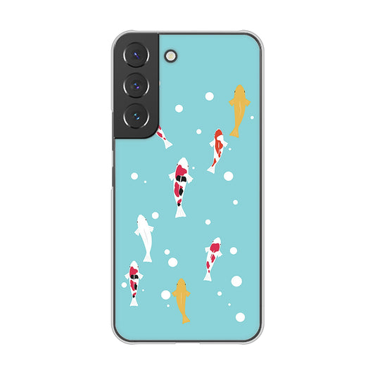 Galaxy S22 SC-51C docomo 高画質仕上げ 背面印刷 ハードケース 【KG800 コイの遊泳】