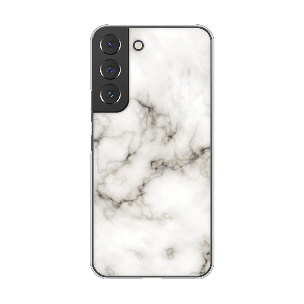 Galaxy S22 SC-51C docomo 高画質仕上げ 背面印刷 ハードケース 大理石BK