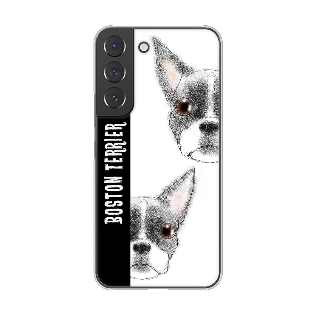 Galaxy S22 SC-51C docomo 高画質仕上げ 背面印刷 ハードケース ボストンテリア