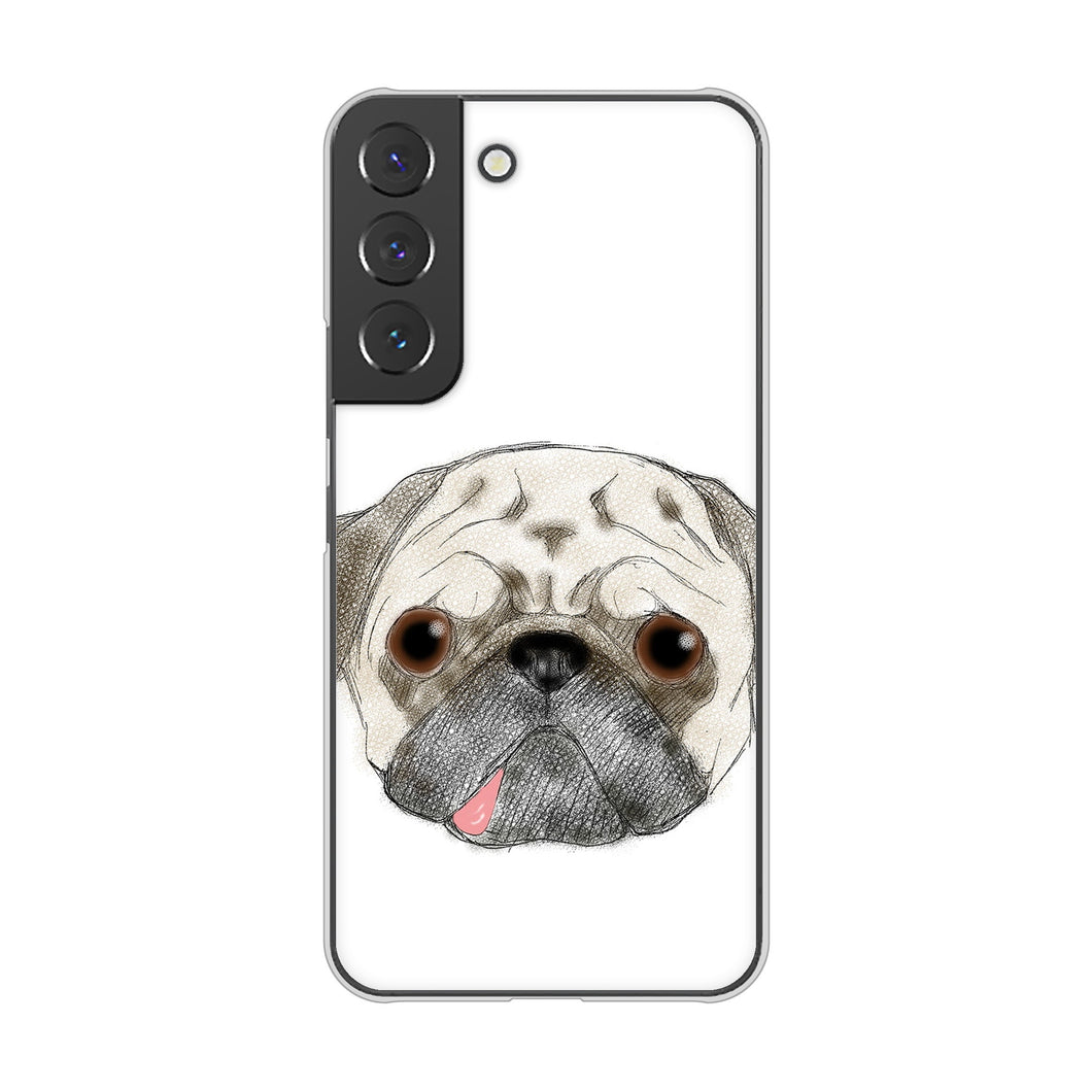 Galaxy S22 SC-51C docomo 高画質仕上げ 背面印刷 ハードケース パグ