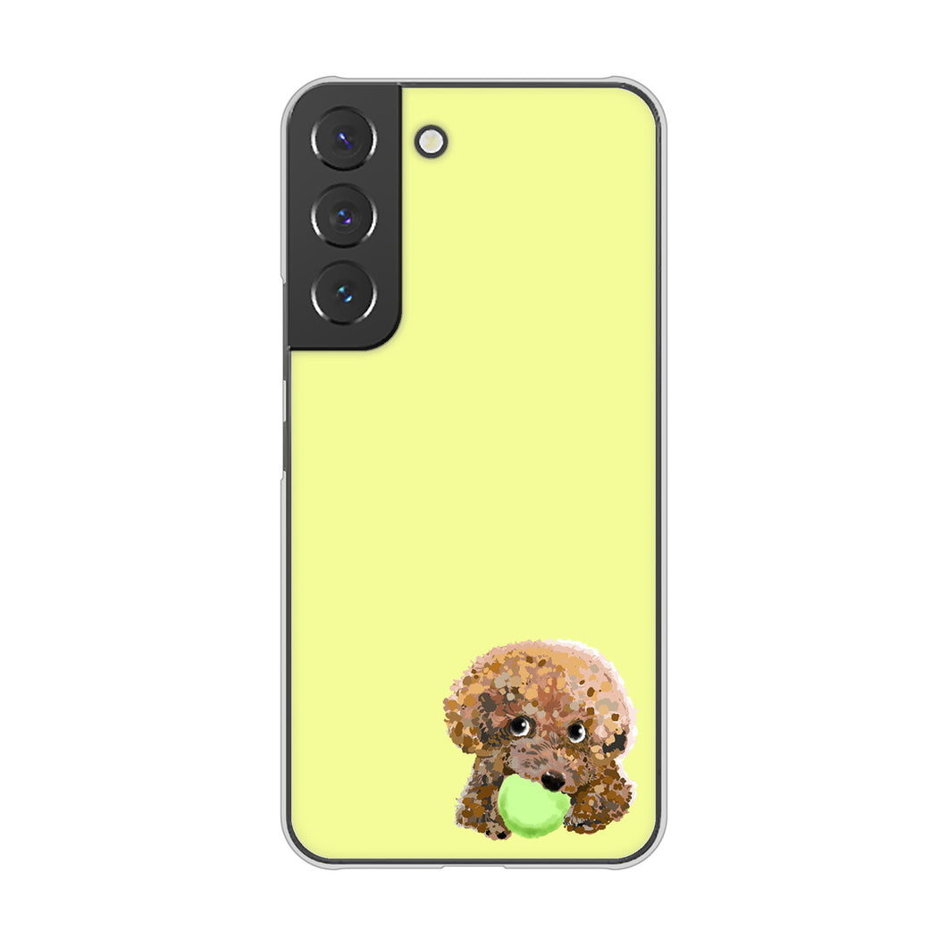 Galaxy S22 SC-51C docomo 高画質仕上げ 背面印刷 ハードケース トイプードル&ボール