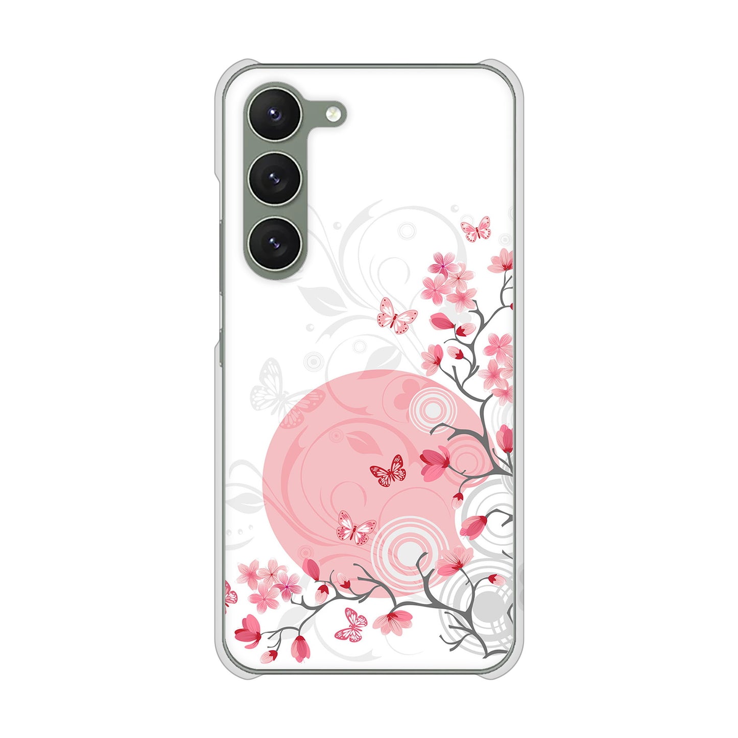 Galaxy S23 SC-51D docomo 高画質仕上げ 背面印刷 ハードケース バタフライ