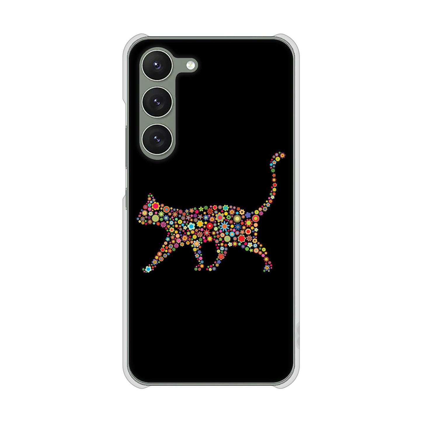 Galaxy S23 SC-51D docomo 高画質仕上げ 背面印刷 ハードケース 【406 カラフルキャット】