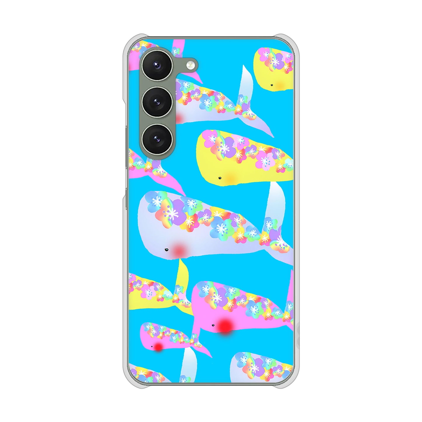 Galaxy S23 SC-51D docomo 高画質仕上げ 背面印刷 ハードケース 【1045 くじらの仲間】