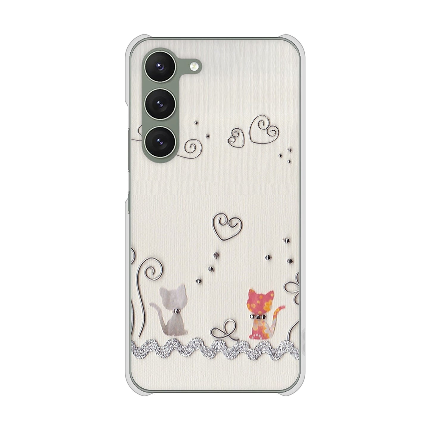 Galaxy S23 SC-51D docomo 高画質仕上げ 背面印刷 ハードケース クラフト写真ネコ