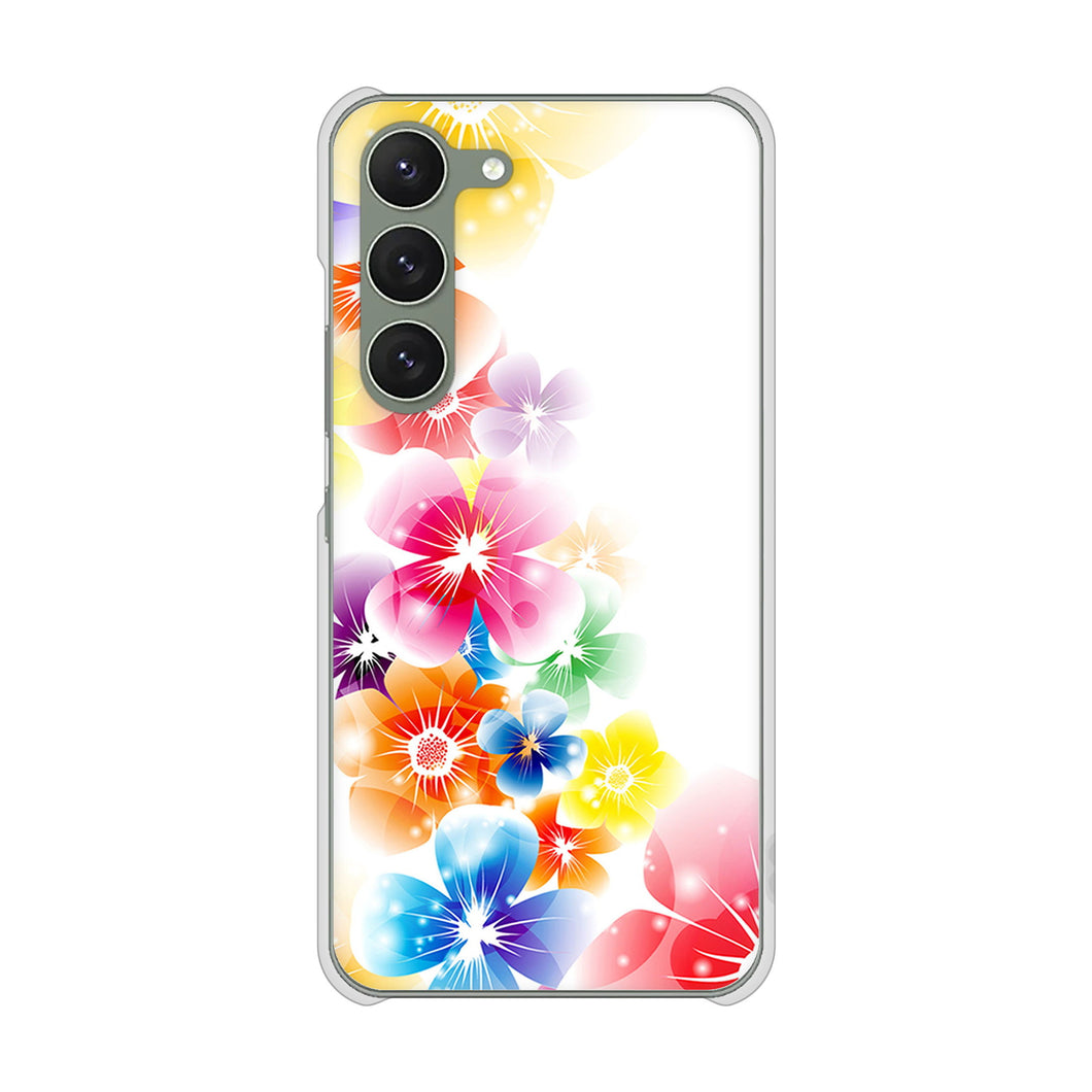 Galaxy S23 SC-51D docomo 高画質仕上げ 背面印刷 ハードケース 【1209 光と花】