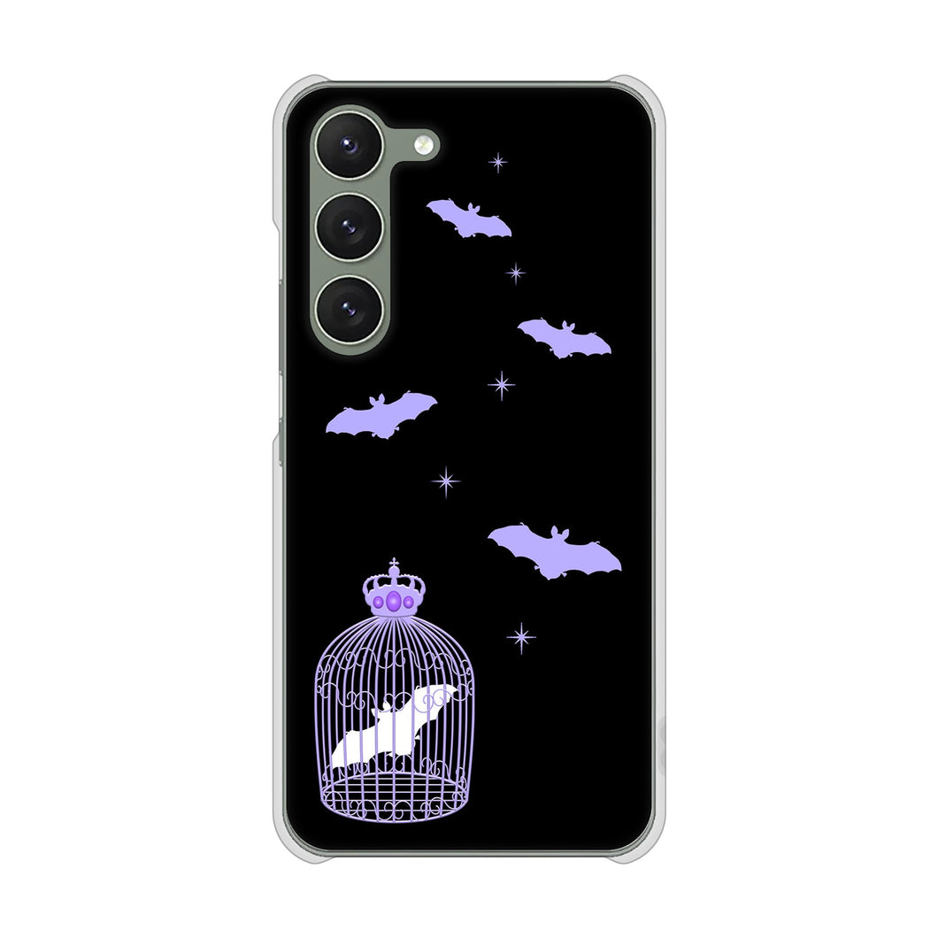Galaxy S23 SC-51D docomo 高画質仕上げ 背面印刷 ハードケース むかいあぐる こうもりの王冠鳥かご