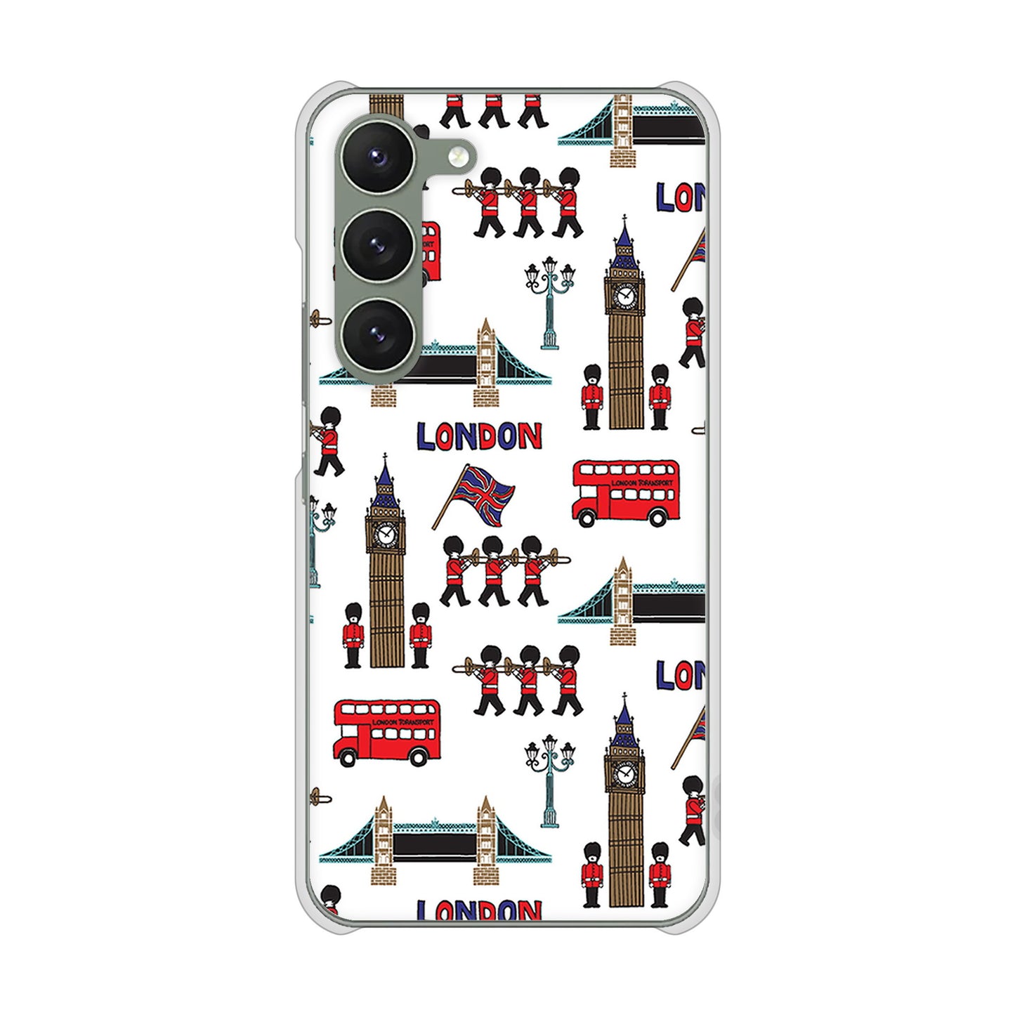 Galaxy S23 SC-51D docomo 高画質仕上げ 背面印刷 ハードケース 【EK811 ロンドンの街】