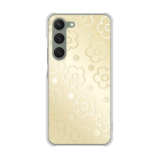 Galaxy S23 SC-51D docomo 高画質仕上げ 背面印刷 ハードケース エンボス風デイジーシンプル