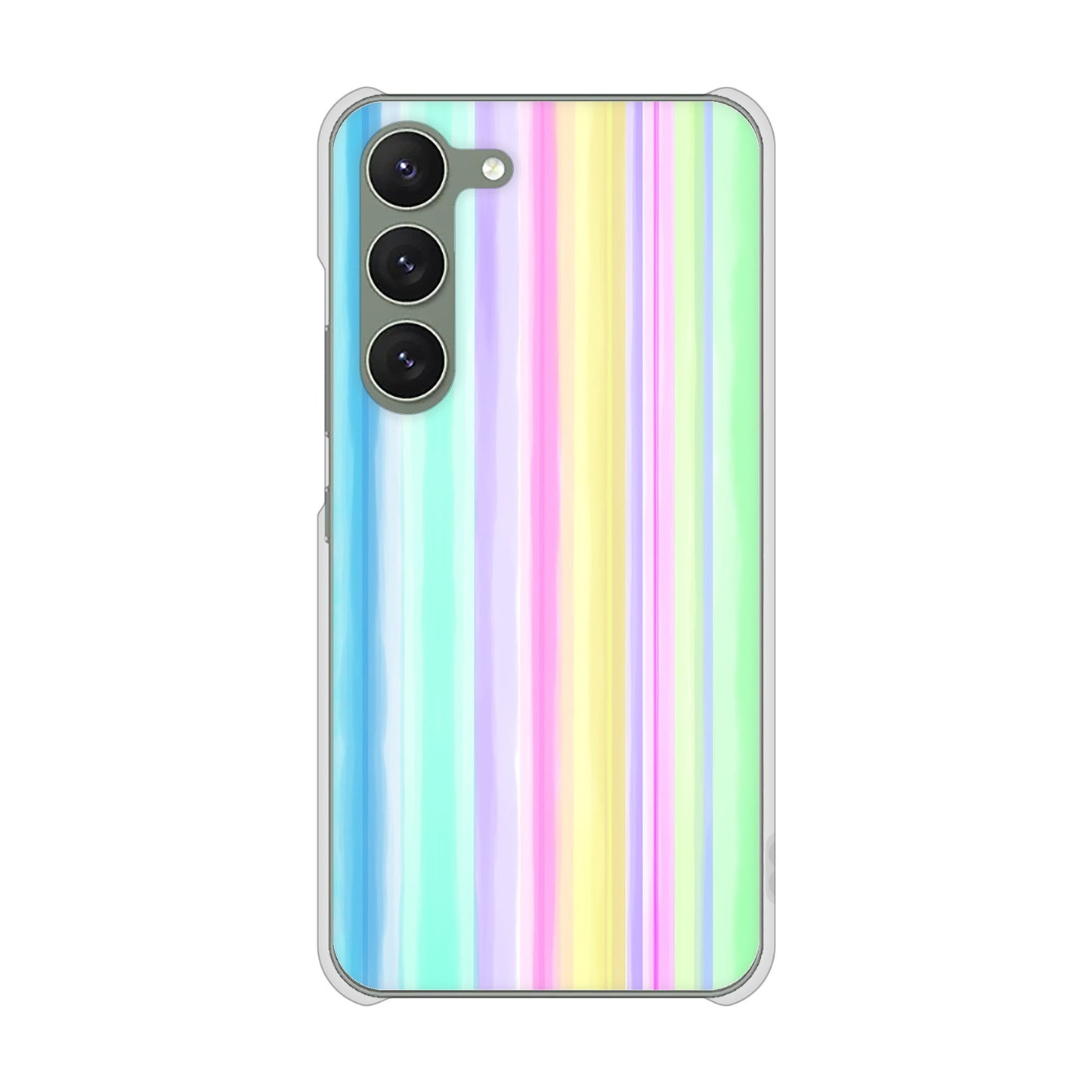 Galaxy S23 SC-51D docomo 高画質仕上げ 背面印刷 ハードケース レインボー