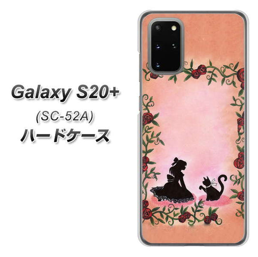 docomo ギャラクシーS20+ SC-52A 高画質仕上げ 背面印刷 ハードケース【1096 お姫様とネコ(カラー)】