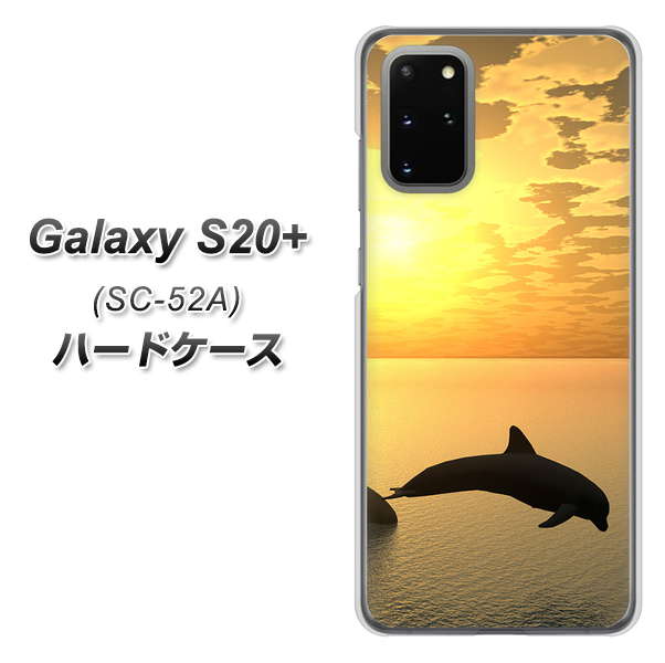 docomo ギャラクシーS20+ SC-52A 高画質仕上げ 背面印刷 ハードケース【VA845 夕暮れのドルフィン】