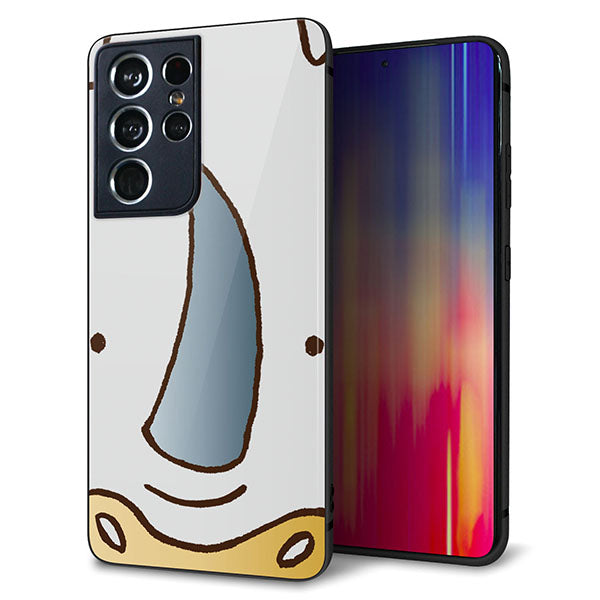 docomo ギャラクシーS21 ウルトラ 5G SC-52B 強化ガラス&TPUスマホケース ガラプリ【350 さい】