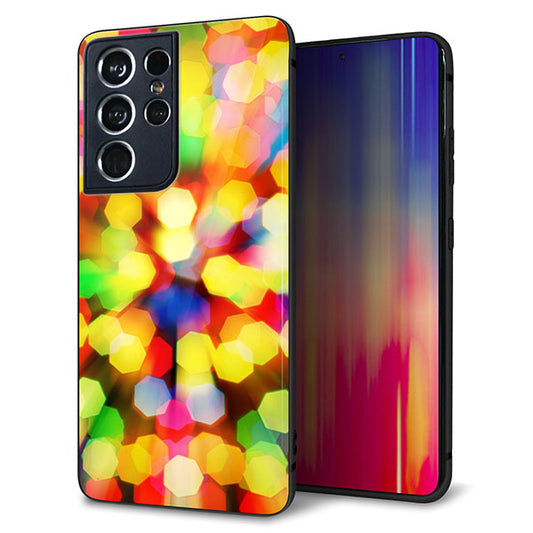 docomo ギャラクシーS21 ウルトラ 5G SC-52B 強化ガラス&TPUスマホケース ガラプリ【VA874 未来へのワープ】