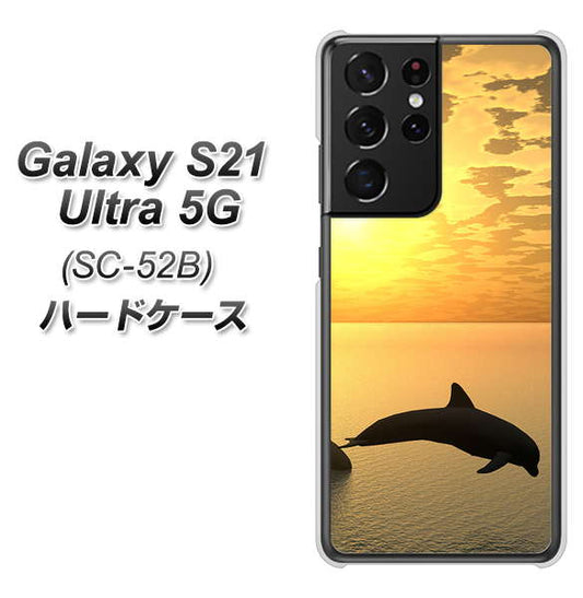 docomo ギャラクシーS21 ウルトラ 5G SC-52B 高画質仕上げ 背面印刷 ハードケース【VA845 夕暮れのドルフィン】