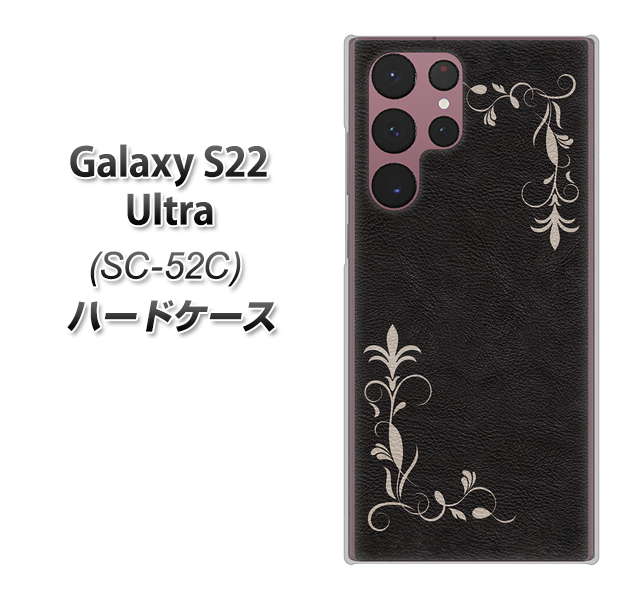 Galaxy S22 Ultra SC-52C docomo 高画質仕上げ 背面印刷 ハードケース【EK825 レザー風グラスフレーム】