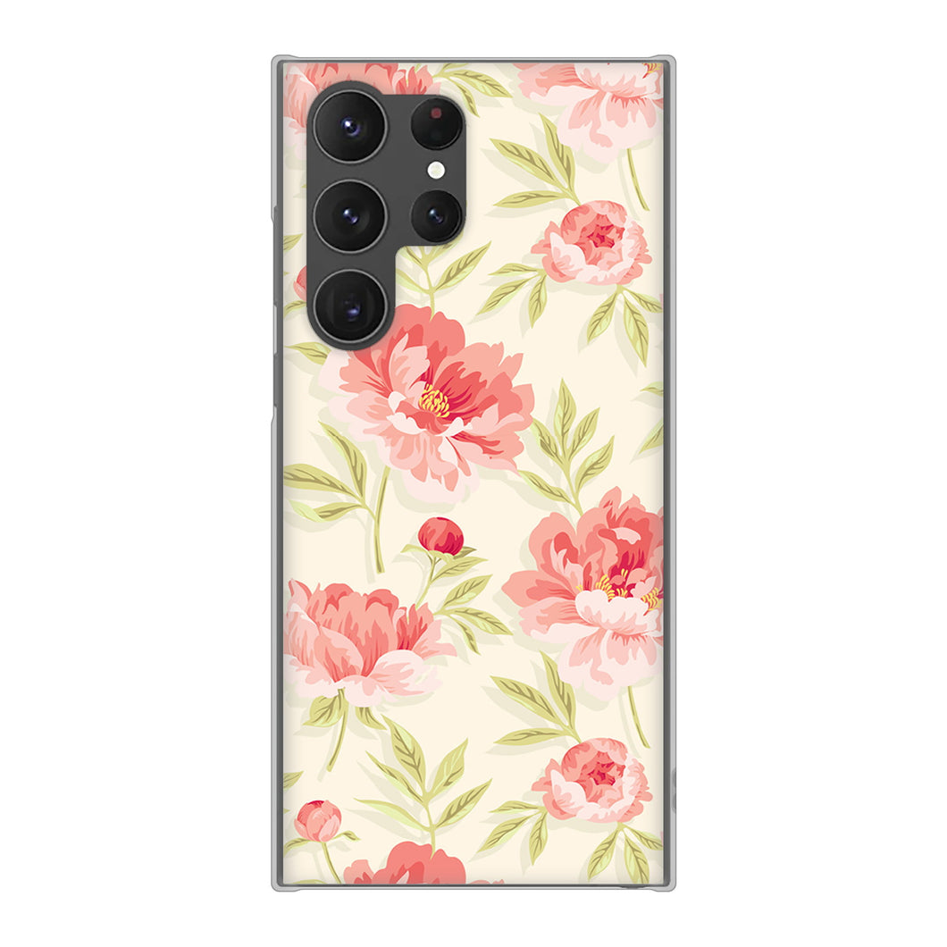 Galaxy S23 Ultra SC-52D docomo 高画質仕上げ 背面印刷 ハードケース 北欧の小花
