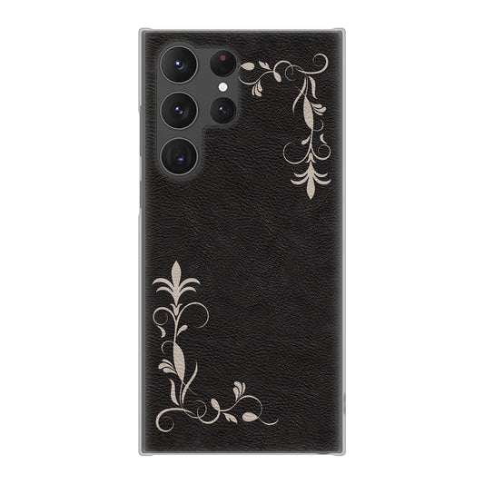 Galaxy S23 Ultra SC-52D docomo 高画質仕上げ 背面印刷 ハードケース 【EK825 レザー風グラスフレーム】