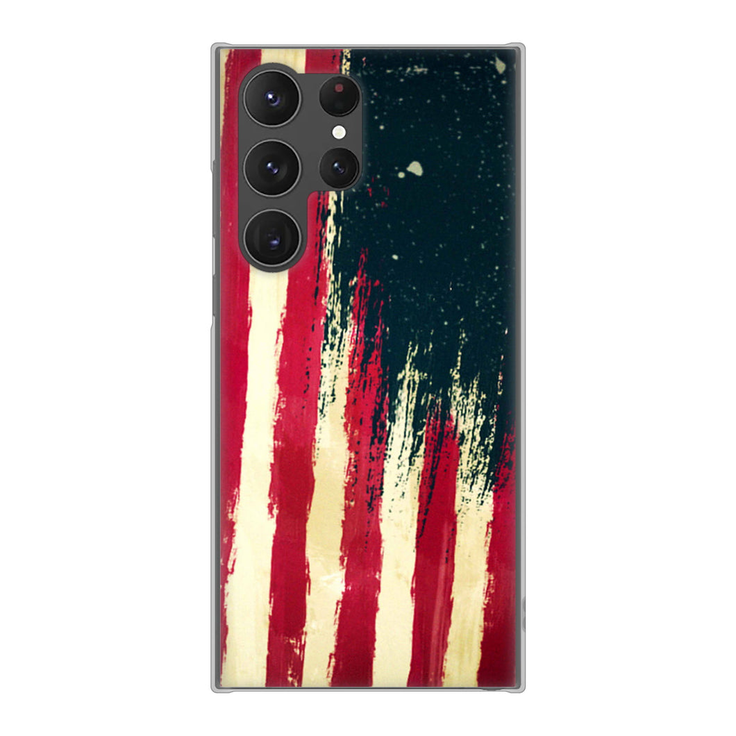 Galaxy S23 Ultra SC-52D docomo 高画質仕上げ 背面印刷 ハードケース 【MI805 ヴィンテージアメリカ】
