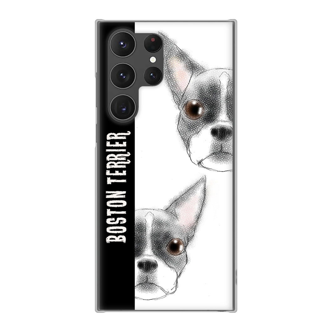 Galaxy S23 Ultra SC-52D docomo 高画質仕上げ 背面印刷 ハードケース ボストンテリア