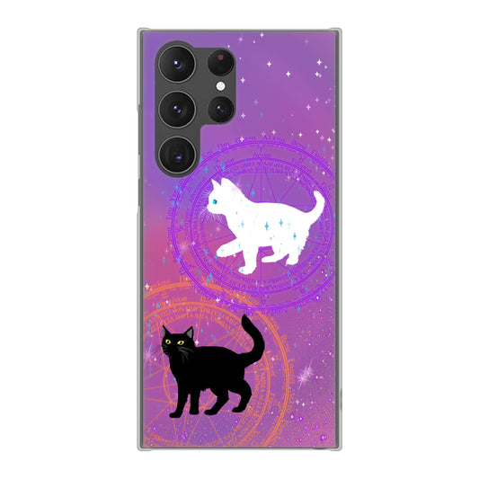 Galaxy S23 Ultra SC-52D docomo 高画質仕上げ 背面印刷 ハードケース 魔法陣猫