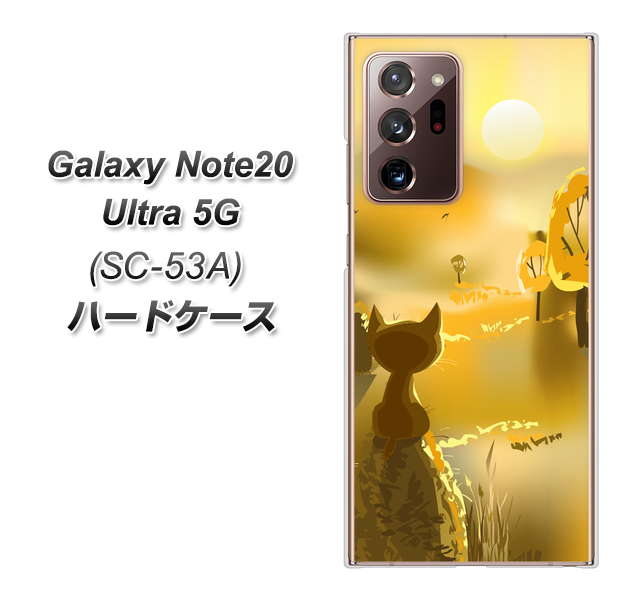 docomo ギャラクシー ノート20 ウルトラ 5G SC-53A 高画質仕上げ 背面印刷 ハードケース【400 たそがれの猫】