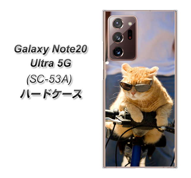 docomo ギャラクシー ノート20 ウルトラ 5G SC-53A 高画質仕上げ 背面印刷 ハードケース【595 にゃんとサイクル】
