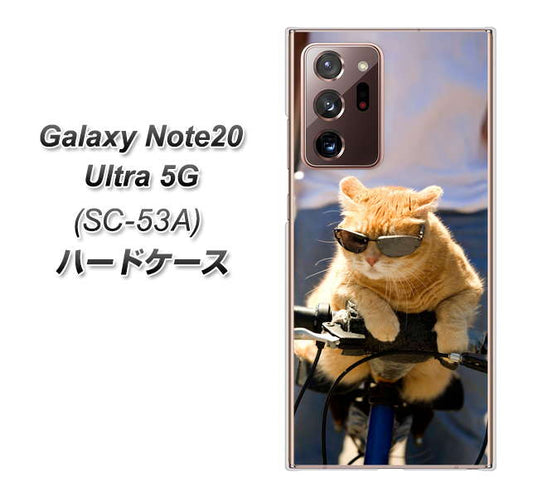 docomo ギャラクシー ノート20 ウルトラ 5G SC-53A 高画質仕上げ 背面印刷 ハードケース【595 にゃんとサイクル】