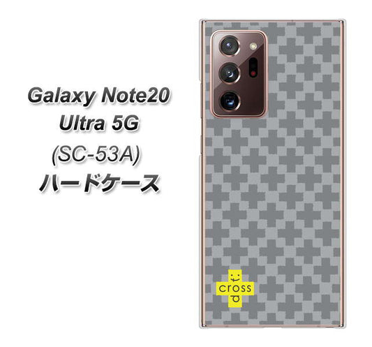 docomo ギャラクシー ノート20 ウルトラ 5G SC-53A 高画質仕上げ 背面印刷 ハードケース【IB900 クロスドット_グレー】