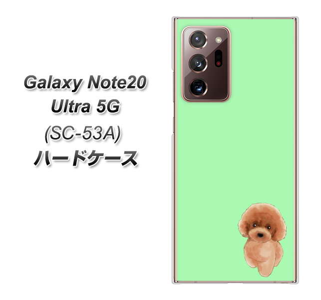 docomo ギャラクシー ノート20 ウルトラ 5G SC-53A 高画質仕上げ 背面印刷 ハードケース【YJ052 トイプードルレッド( グリーン)】