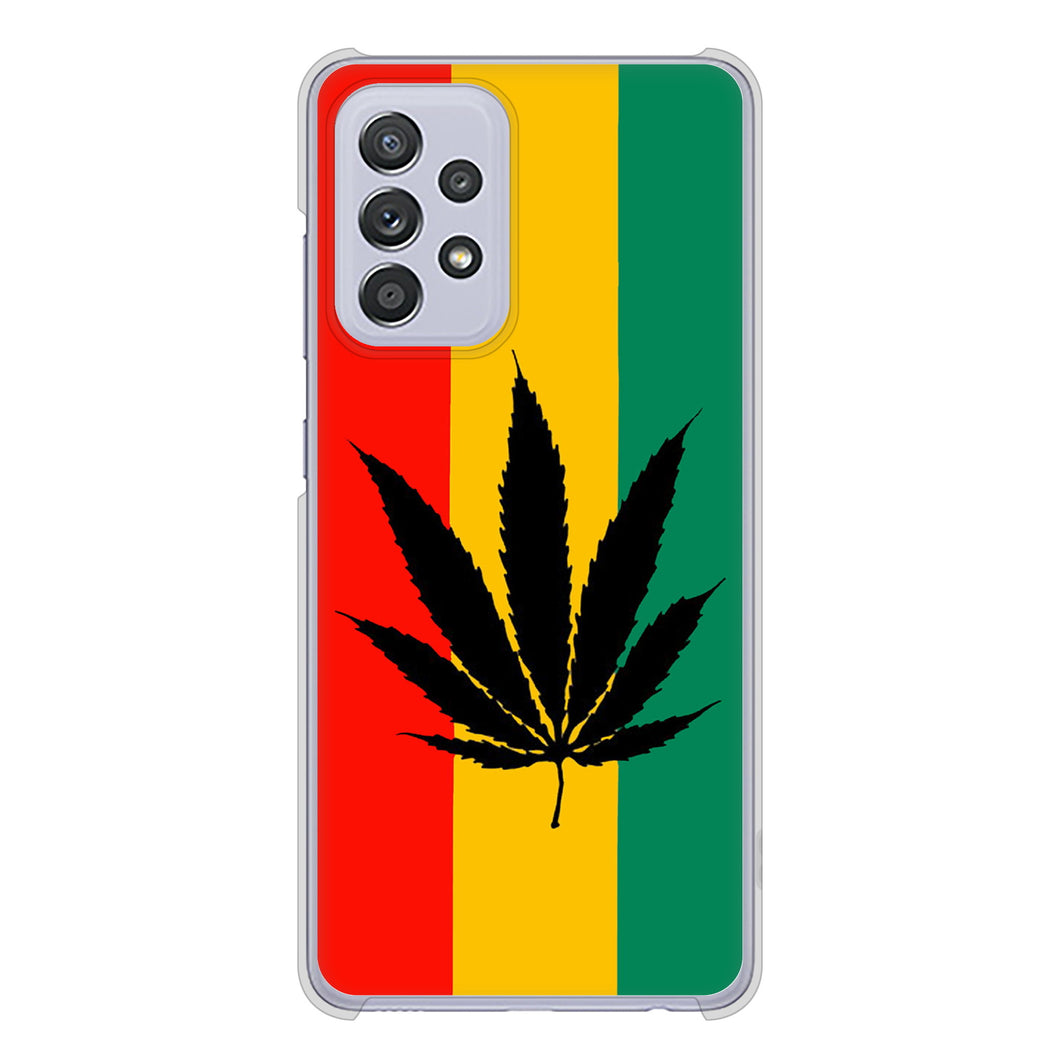 Galaxy A52 5G SC-53B 高画質仕上げ 背面印刷 ハードケース 【083 大麻ラスタカラー】