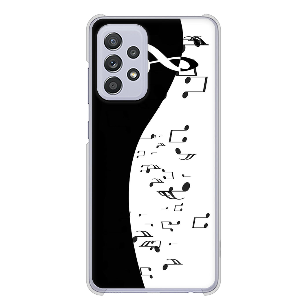 Galaxy A52 5G SC-53B 高画質仕上げ 背面印刷 ハードケース 音符