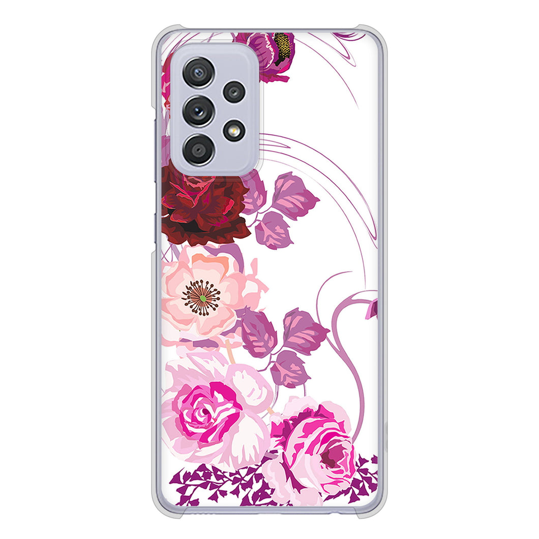 Galaxy A52 5G SC-53B 高画質仕上げ 背面印刷 ハードケース ロマンチックなバラ