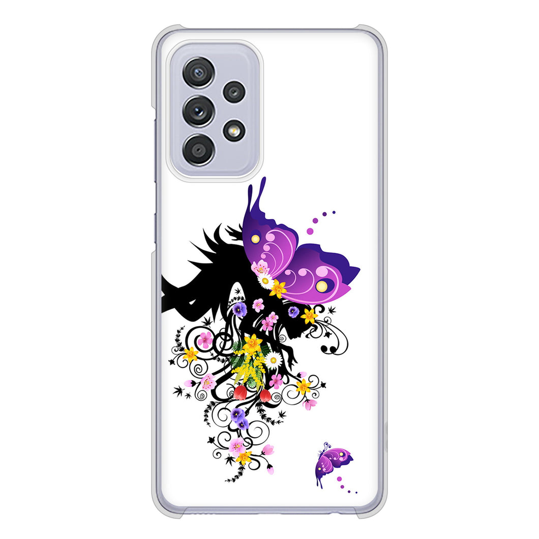 Galaxy A52 5G SC-53B 高画質仕上げ 背面印刷 ハードケース バタフライ