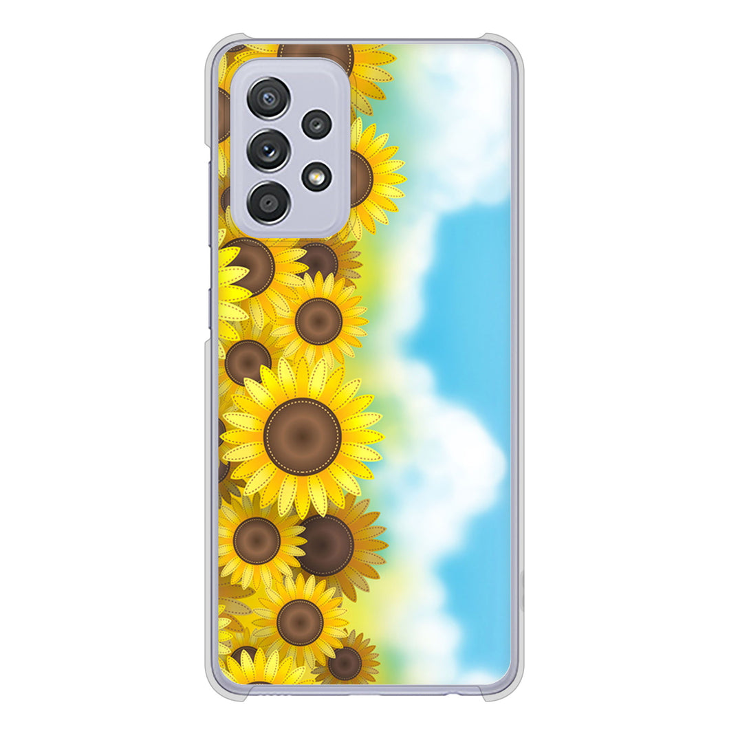 Galaxy A52 5G SC-53B 高画質仕上げ 背面印刷 ハードケース 【148 ひまわり畑】