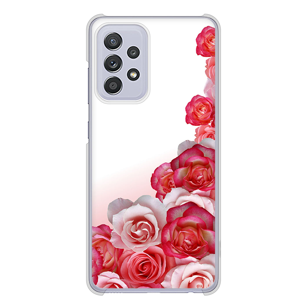 Galaxy A52 5G SC-53B 高画質仕上げ 背面印刷 ハードケース ロマンチックなバラ