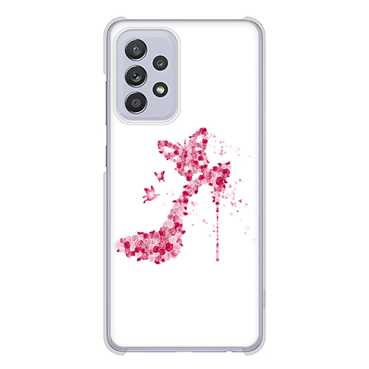 Galaxy A52 5G SC-53B 高画質仕上げ 背面印刷 ハードケース 【387 薔薇のハイヒール】